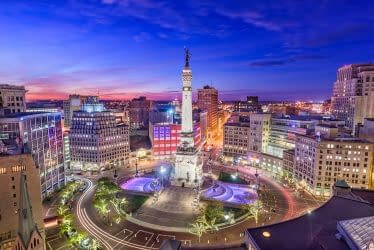 Indianapolis,,Indiana,,Usa,Skyline,Over,Monument,Circle. Indianapolis,,Indiana,,Usa,Skyline,Over,Monument,Circle.